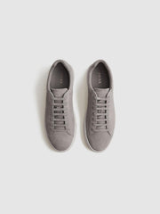 Reiss Trainers | Finley Suede Suede Trainers Light Grey - Men