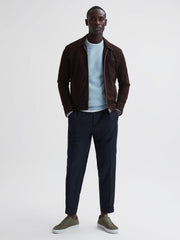 Reiss Trainers | Finley Suede Suede Trainers Sage - Men