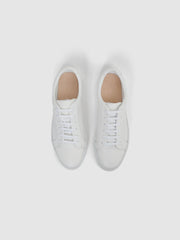 Reiss Trainers | Luca Tumbled Tumbled Leather Sneakers White - Men