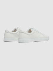 Reiss Trainers | Luca Tumbled Tumbled Leather Sneakers White - Men