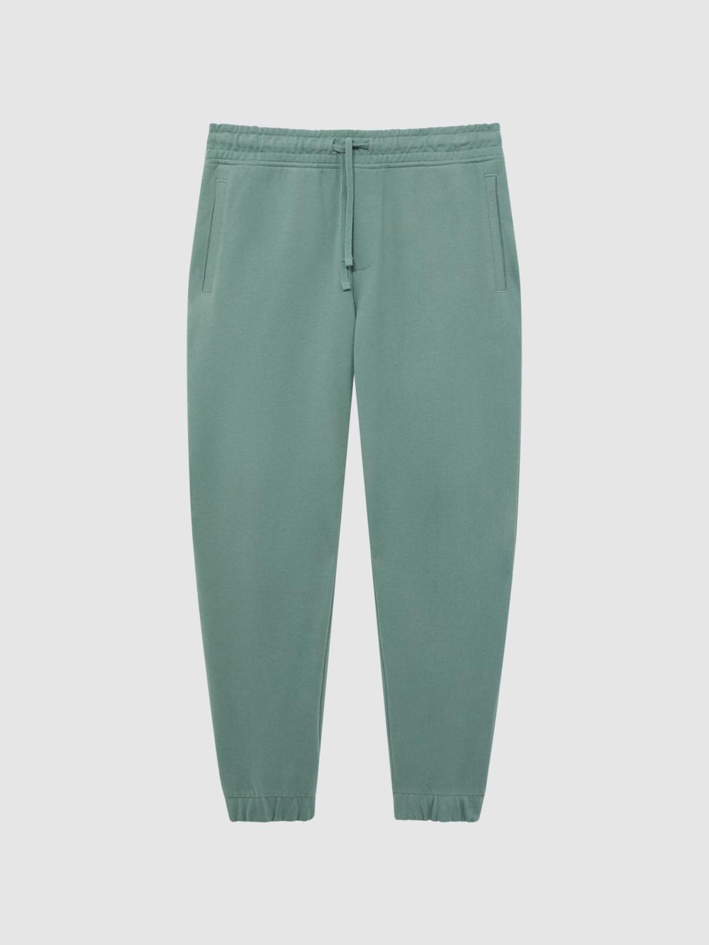 Reiss Trousers | Ali Garment Dye Joggers Fern Green - Men