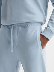 Reiss Trousers | Ali Garment Dye Joggers Ice Blue - Men