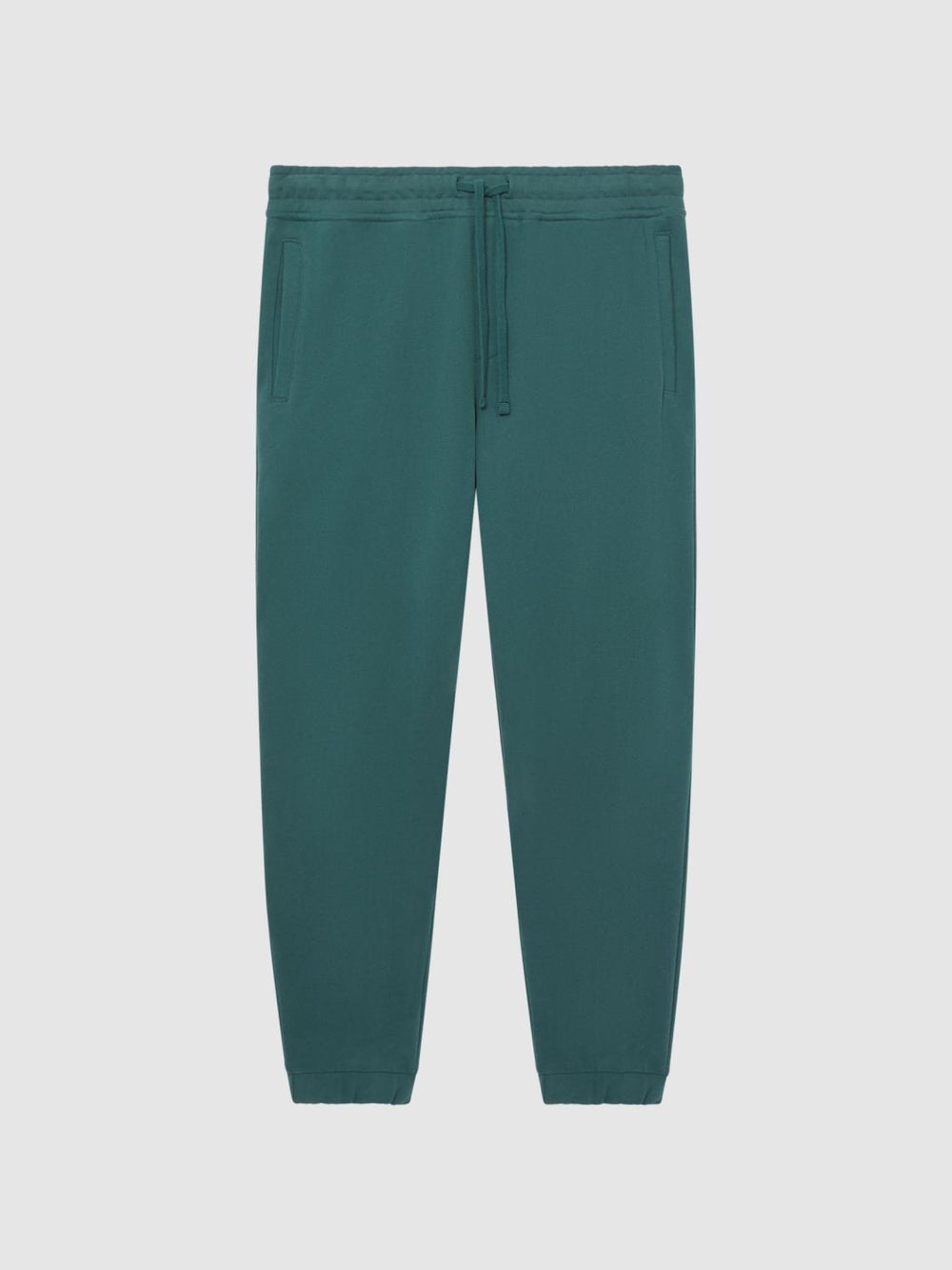 Reiss Trousers | Ali Garment Dye Joggers Midnight Green - Men