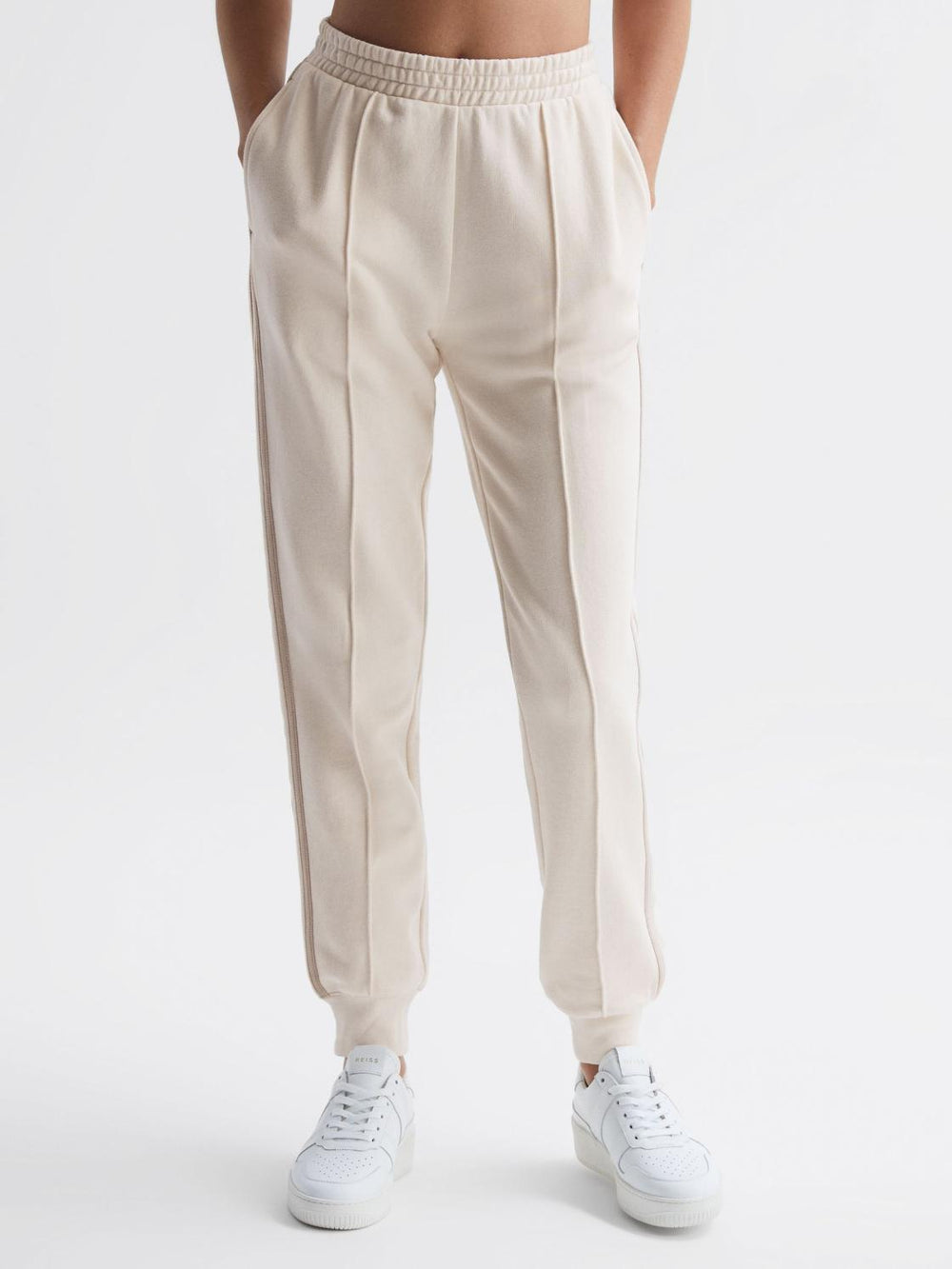 Reiss Trousers | Baja Blair The Upside Side Stripe Joggers Natural - Women