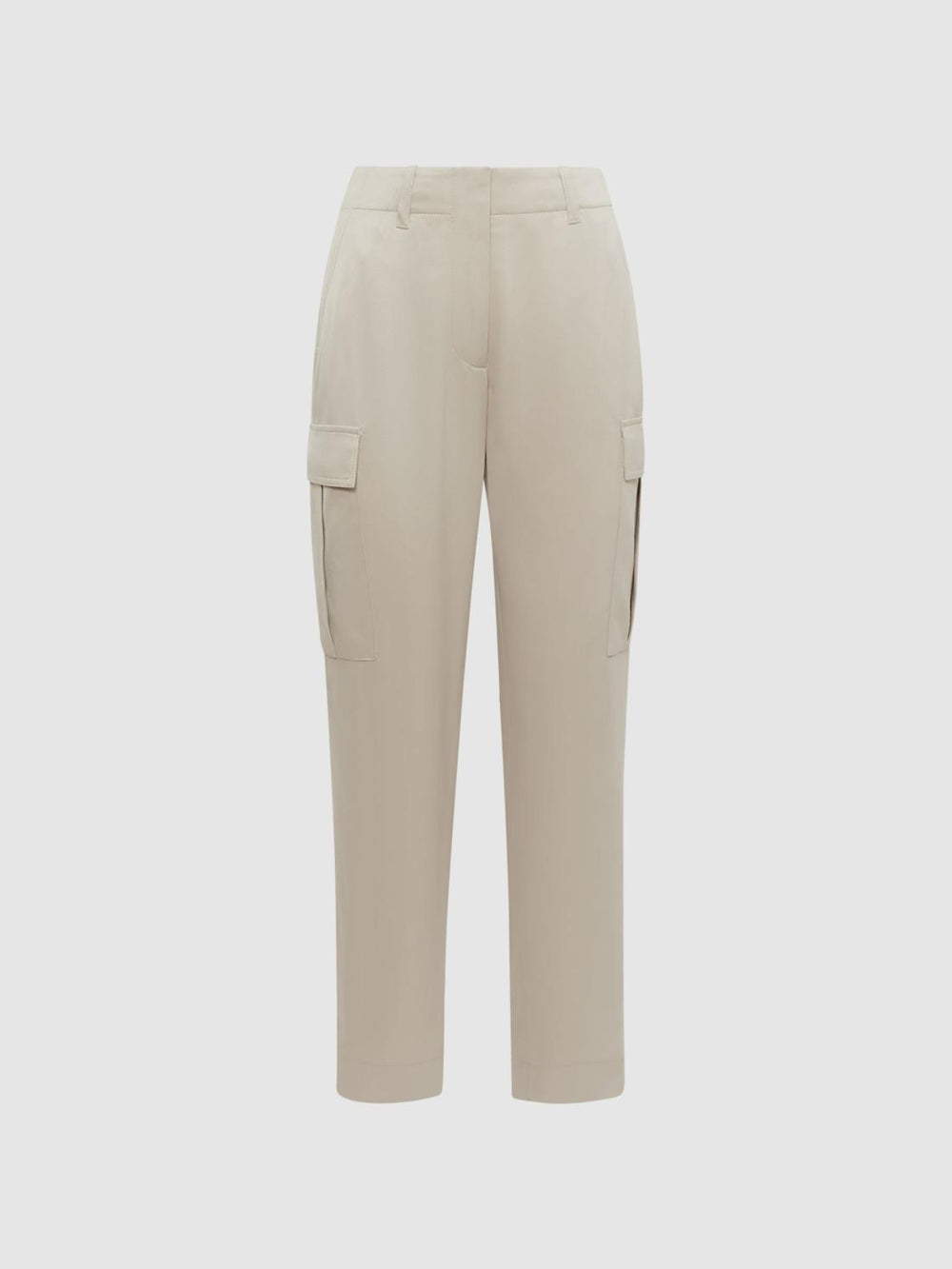 Reiss Trousers | Becca Tapered Combat Trousers Stone - Women
