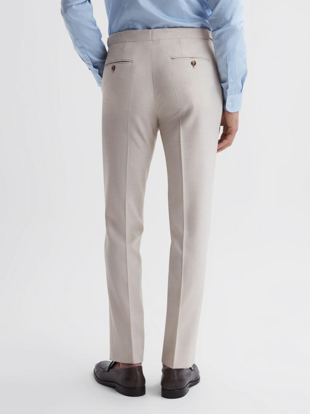 Reiss Trousers | Belmont Slim Fit Side Adjuster Trousers Stone - Men