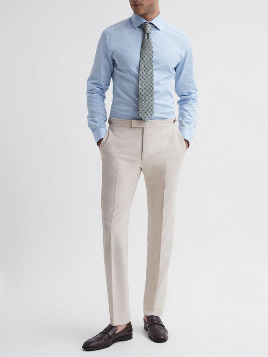 Reiss Trousers | Belmont Slim Fit Side Adjuster Trousers Stone - Men
