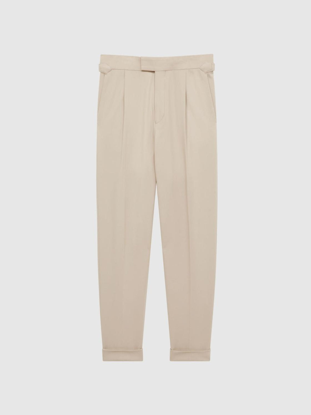 Reiss Trousers | Borough Relaxed Fit Twill Trousers Stone - Men