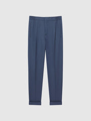 Reiss Trousers | Brighton Pleat Front Trousers Airforce Blue - Men