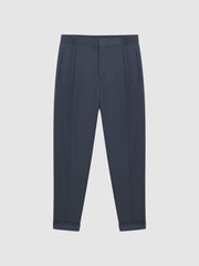 Reiss Trousers | Brighton Pleat Front Trousers Airforce Blue - Men