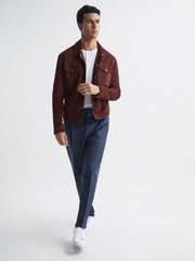 Reiss Trousers | Brighton Pleat Front Trousers Airforce Blue - Men