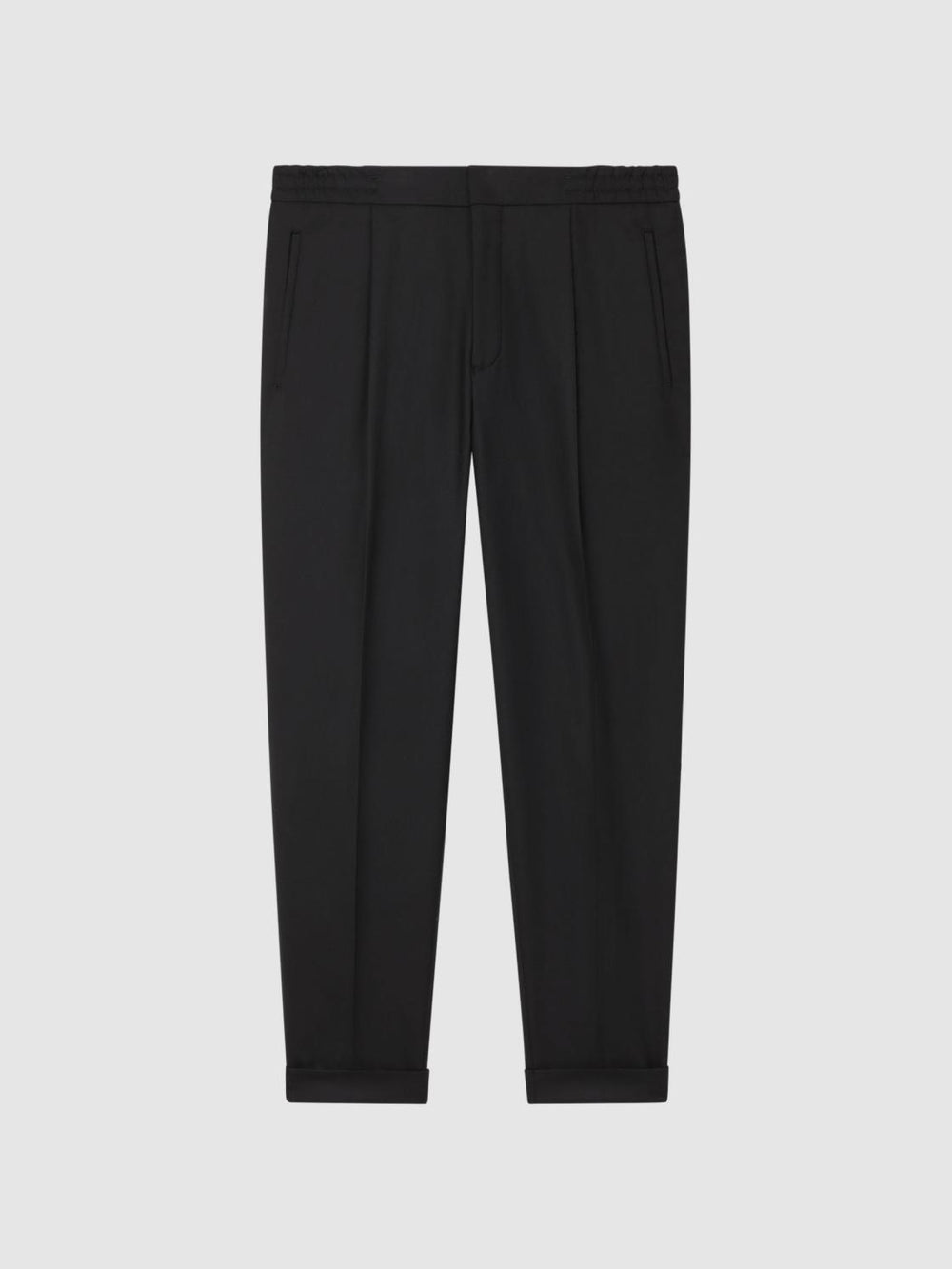 Reiss Trousers | Brighton Pleat Front Trousers Black - Men