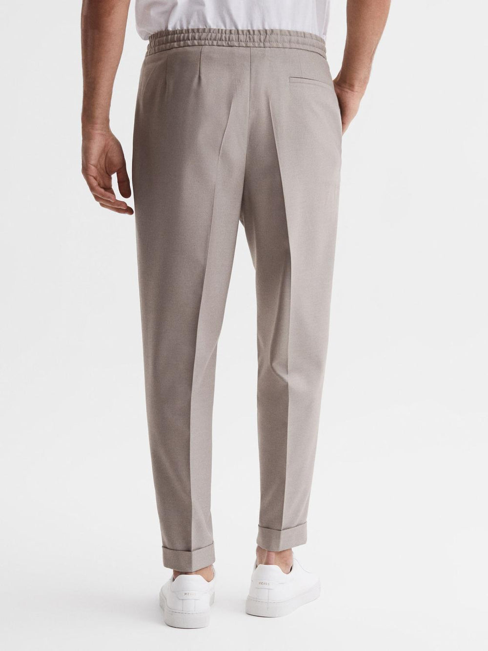 Reiss Trousers | Brighton Pleat Front Trousers Oatmeal Melange - Men