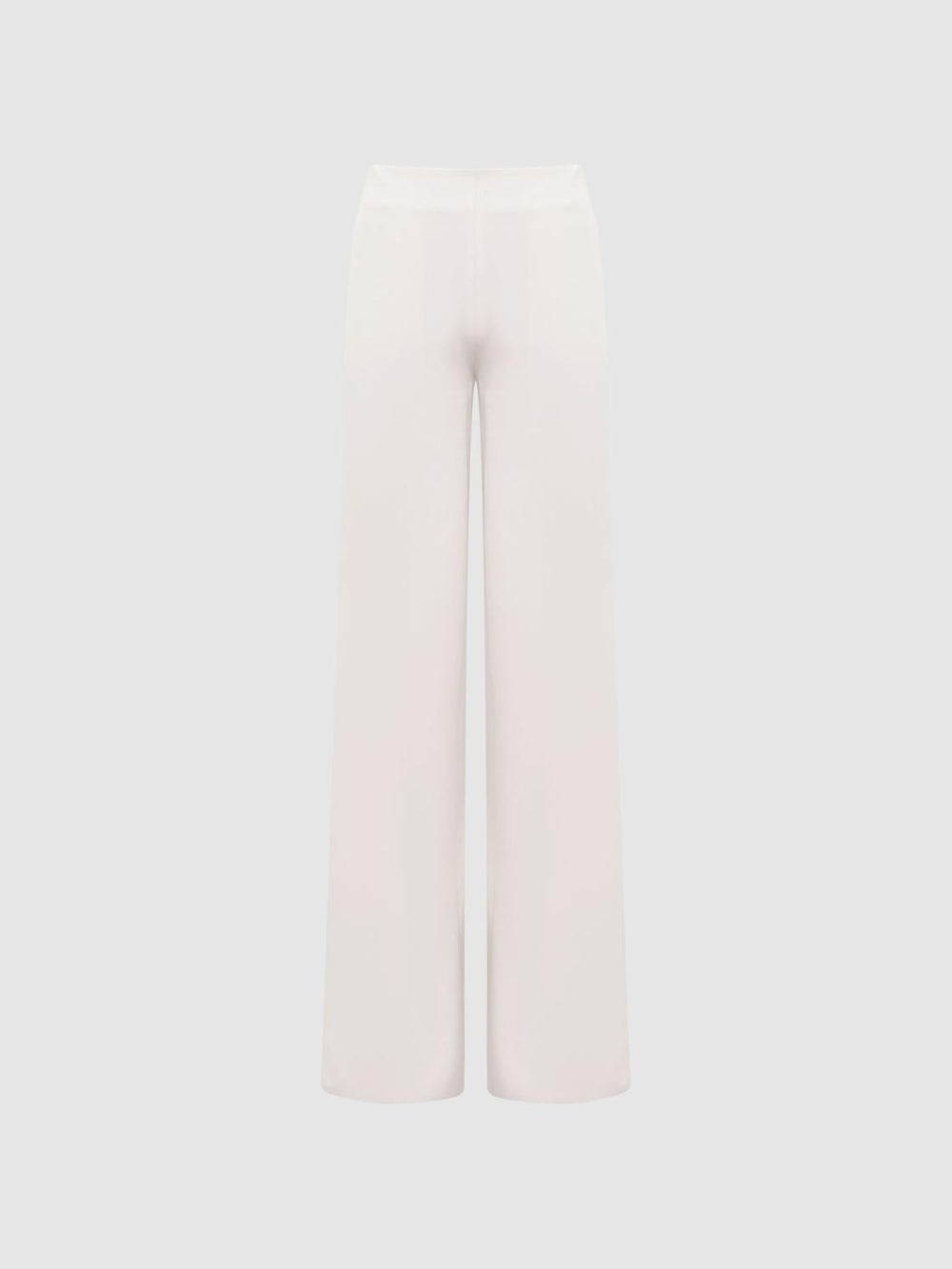 Reiss Trousers | Carlie Mid Rise Wide Leg Trousers Cream - Women
