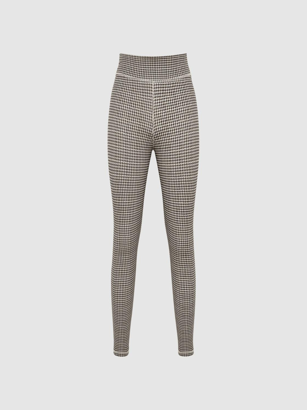 Reiss Trousers | Check The Upside Checked Leggings Black - Women