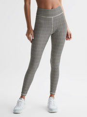 Reiss Trousers | Check The Upside Checked Leggings Black - Women