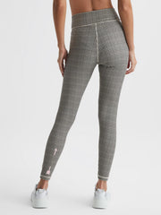 Reiss Trousers | Check The Upside Checked Leggings Black - Women