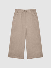 Reiss Trousers | Cleo Linen Drawstring Trousers Mink - Children