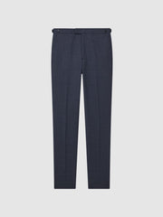 Reiss Trousers | Dunn Textured Slim Fit Trousers Navy - Men