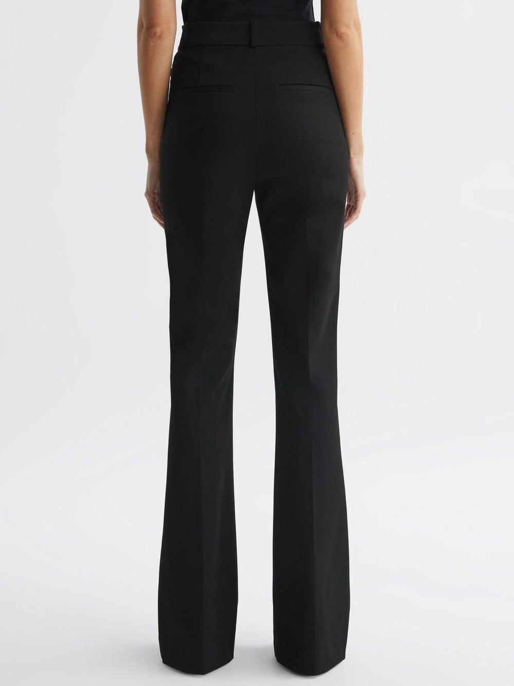 Reiss Trousers | Dylan Flared Trousers Black - Women