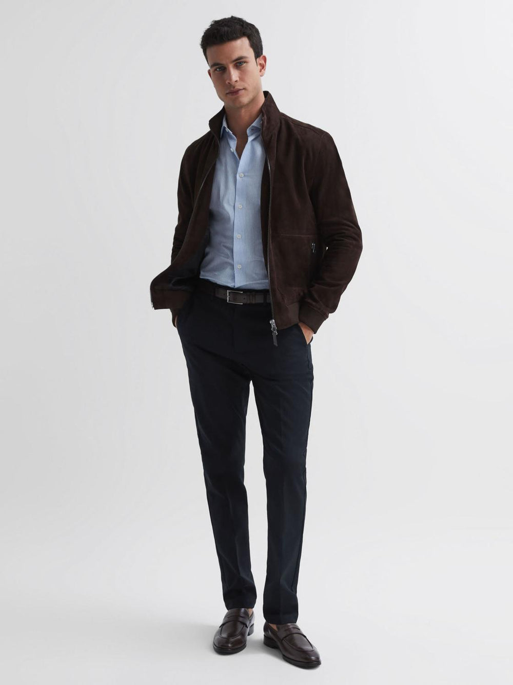 Reiss Trousers | Eastbury Slim Fit Chinos Black - Men