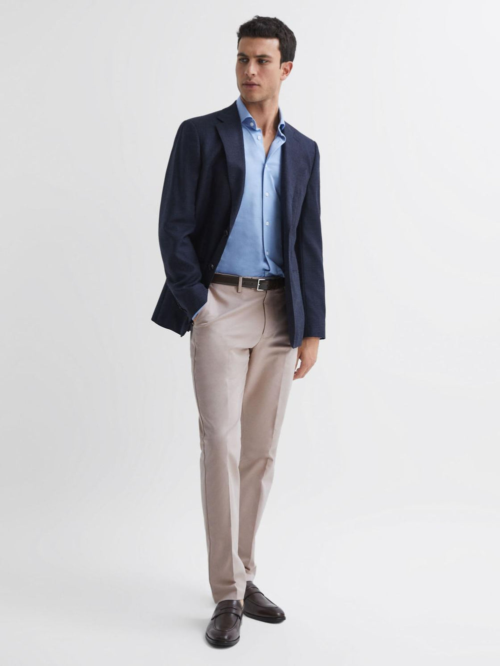 Reiss Trousers | Eastbury Slim Fit Chinos Black - Men