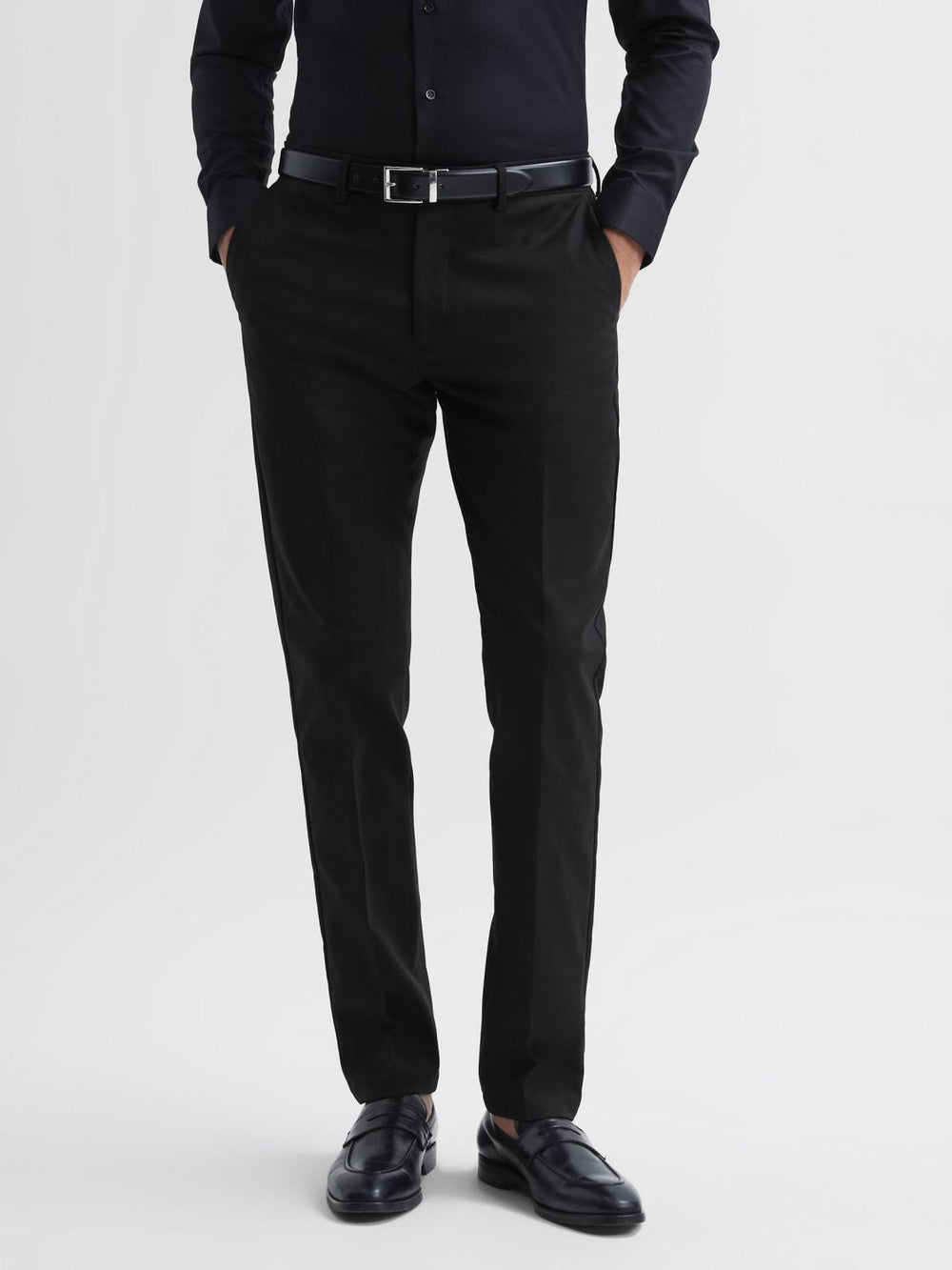 Reiss Trousers | Eastbury Slim Fit Chinos Black - Men