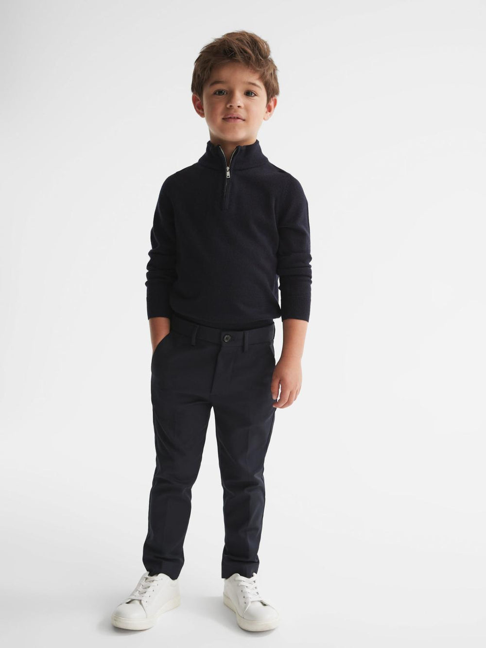 Reiss Trousers | Eastbury Slim Fit Chinos Navy - Children