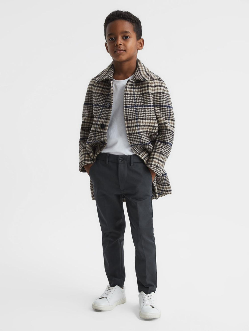 Reiss Trousers | Eastbury Slim Fit Chinos Steel Blue - Children