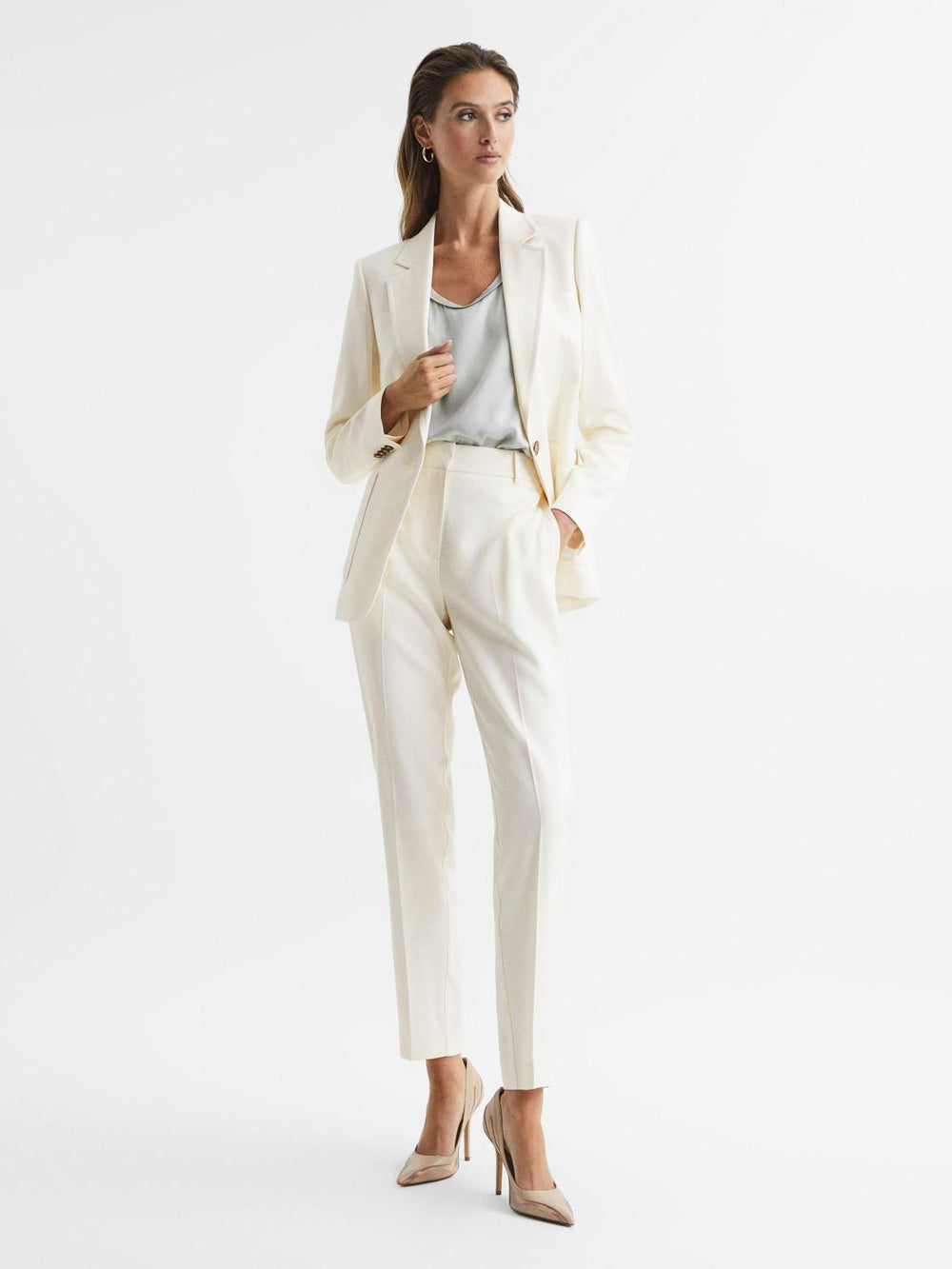 Reiss Trousers | Ember High-rise Slim Leg Trousers Camel - Women