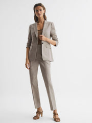 Reiss Trousers | Emily Straight Leg Tailored Trousers Oatmeal - Women