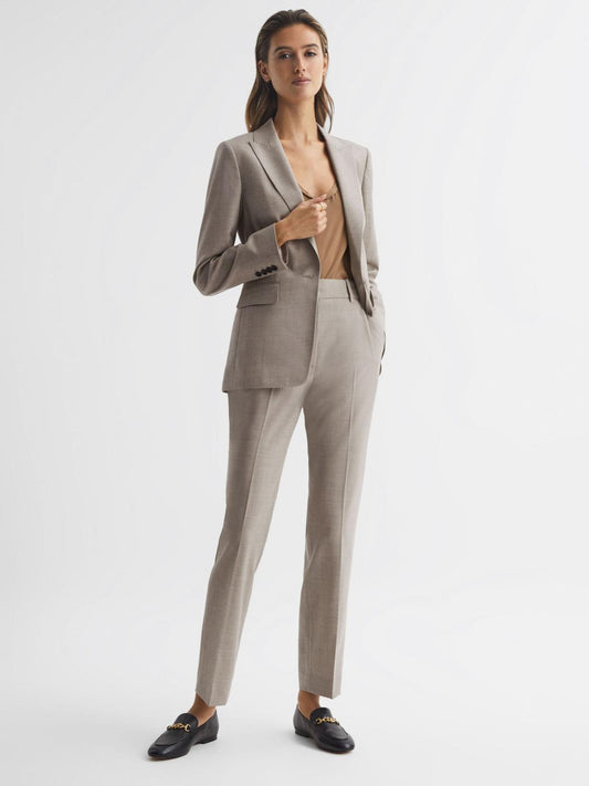 Reiss Trousers | Emily Straight Leg Tailored Trousers Oatmeal - Women