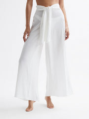 Reiss Trousers | Gemma Resort Trousers White - Women