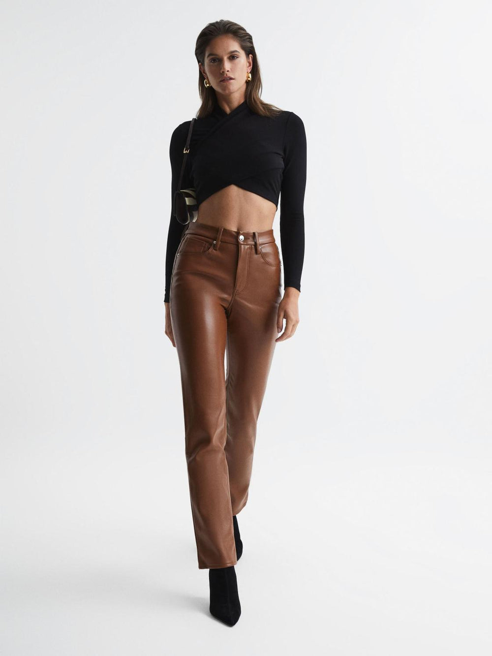 Reiss Trousers | Good American Good American Better Than Leather Pants Black - Women