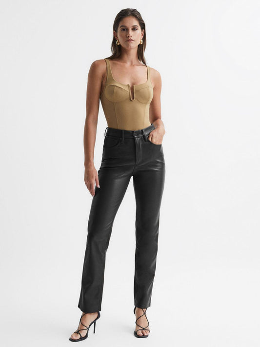 Reiss Trousers | Good American Good American Better Than Leather Pants Black - Women