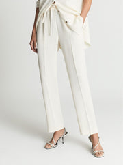 Reiss Trousers | Hailey Pull-On Tapered Trousers Black - Women