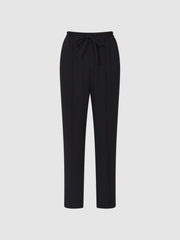 Reiss Trousers | Hailey Pull-On Tapered Trousers Black - Women