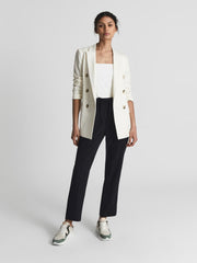 Reiss Trousers | Hailey Pull-On Tapered Trousers Black - Women