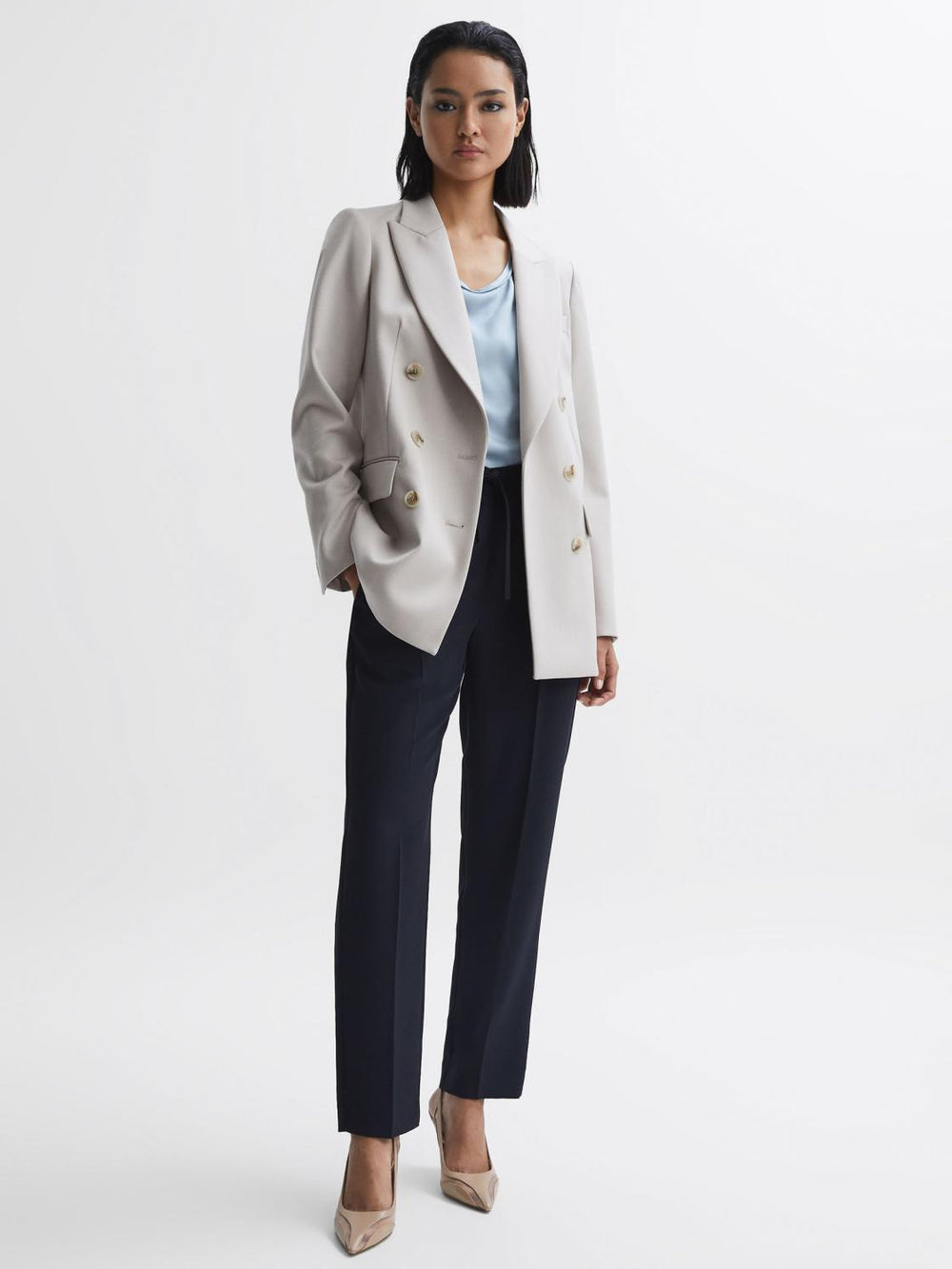 Reiss Trousers | Hailey Pull On Trousers Black - Women
