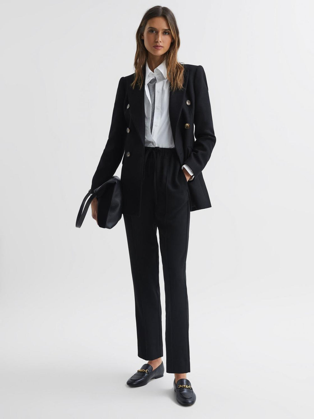 Reiss Trousers | Hailey Pull On Trousers Black - Women