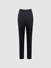 Reiss Trousers | Haisley Slim Leg Tapered Trousers Black - Women