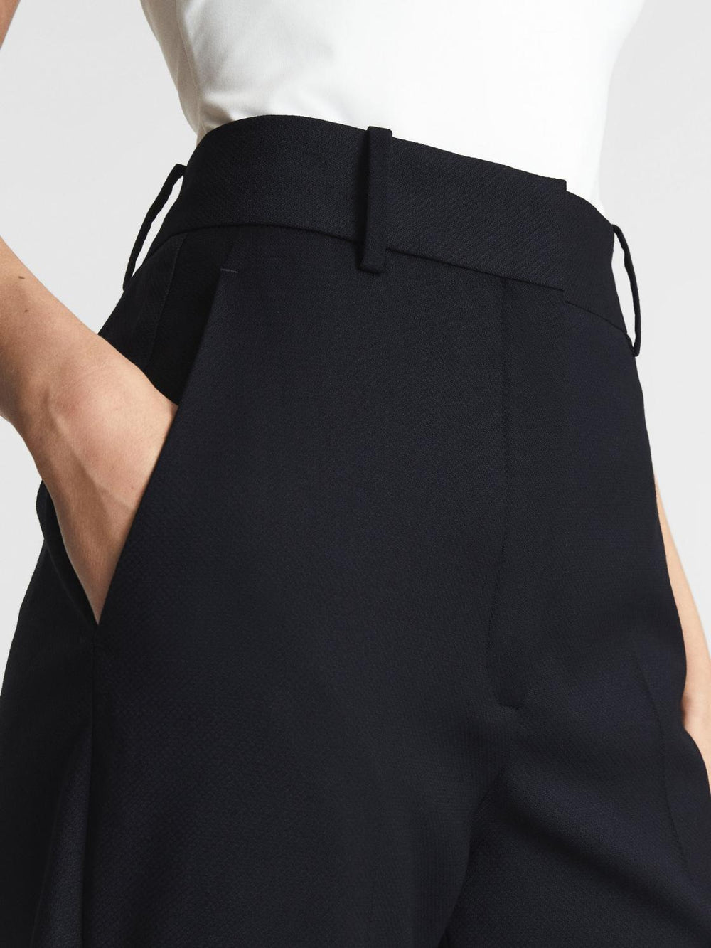 Reiss Trousers | Haisley Tailored Flare Trousers Black - Women