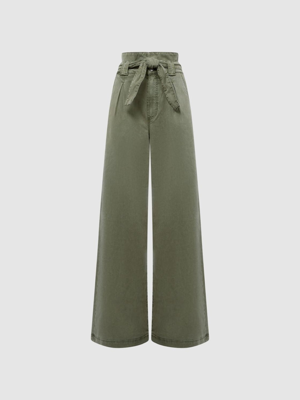 Reiss Trousers | Harper Paige High Rise Paper Bag Trousers Vintage Ivy Green - Women