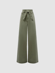 Reiss Trousers | Harper Paige High Rise Paper Bag Trousers Vintage Ivy Green - Women