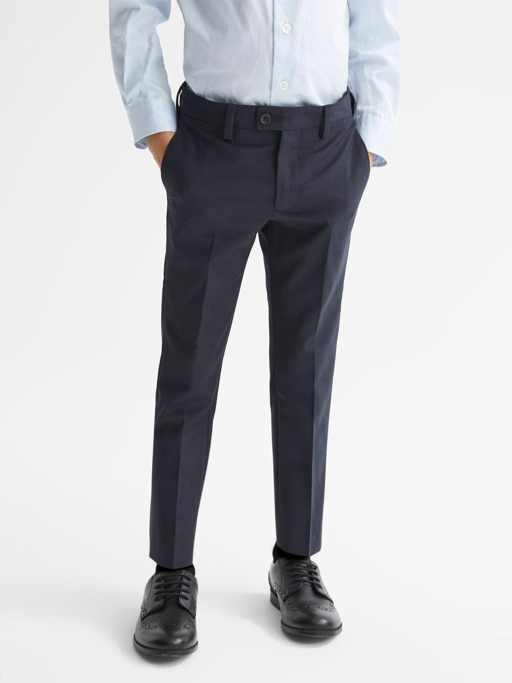 Reiss Trousers | Hope Modern Fit Mixer Trousers Navy - Children