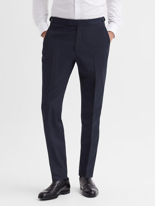 Reiss Trousers | Hope Modern Fit Travel Trousers Navy - Men