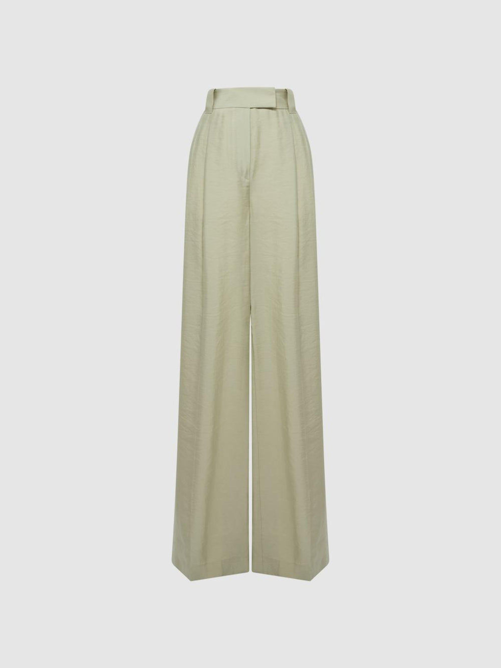 Reiss Trousers | Izzie Wide Leg Occasion Trousers Sage - Women