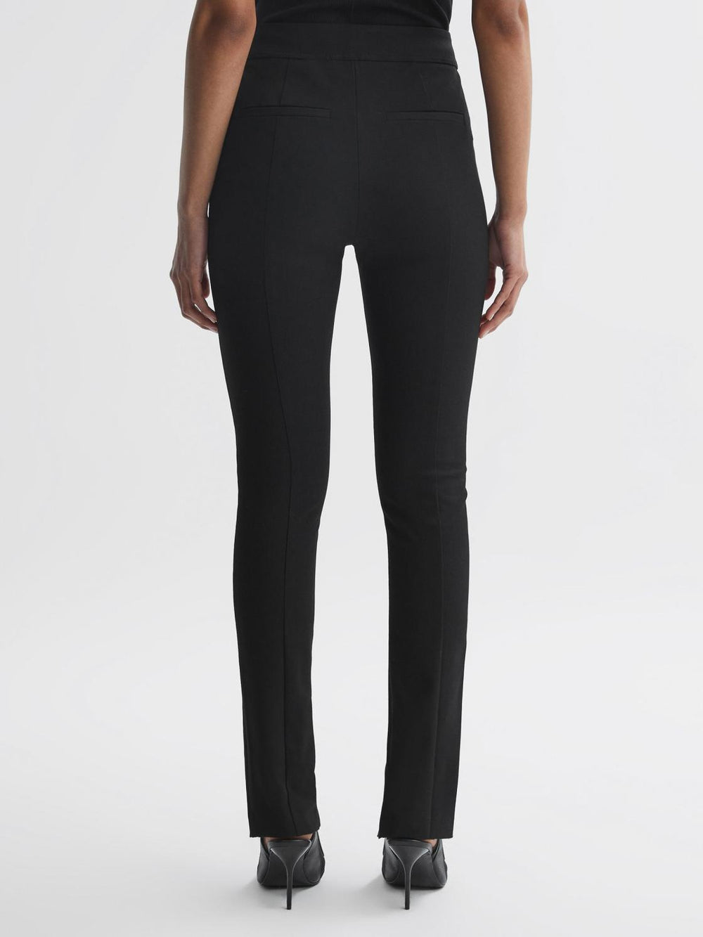 Reiss Trousers | Jayne Split Front Skinny Trousers Black - Women