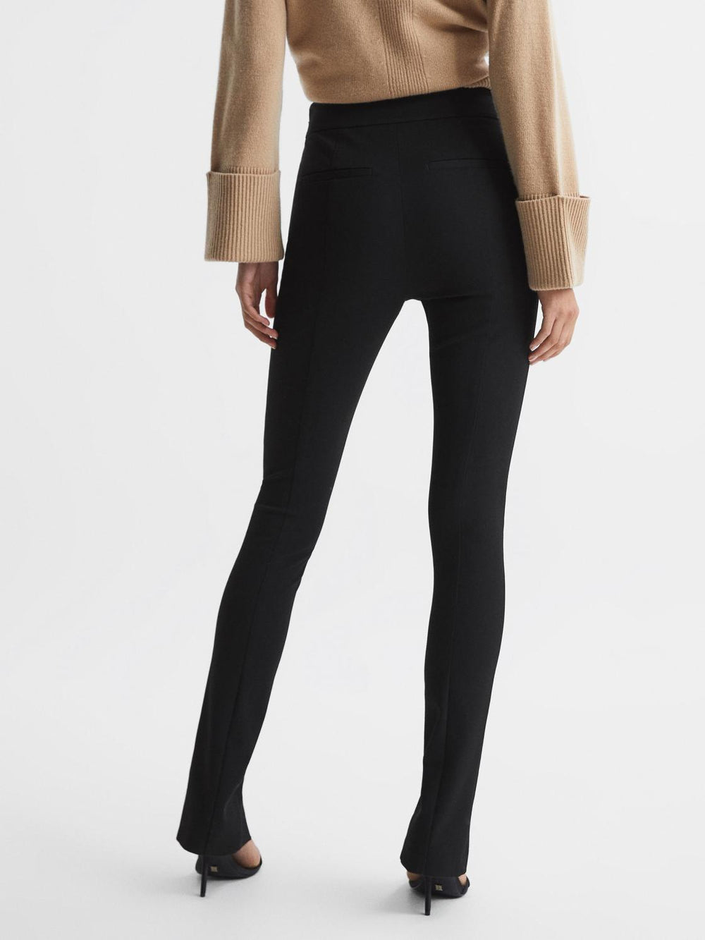 Reiss Trousers | Jayne Split Front Skinny Trousers Black - Women