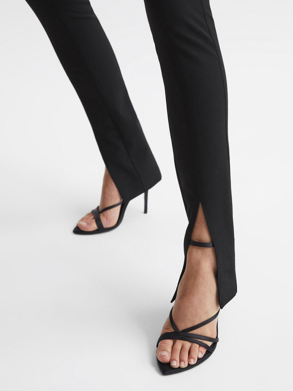 Reiss Trousers | Jayne Split Front Skinny Trousers Black - Women
